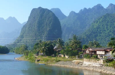 Vang Vieng in central Laos
