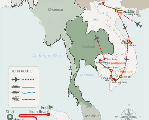 Vietnam Cambodia Adventure Tour 23 Days(1) Vietnam Cambodia Adventure Tour 23 Days