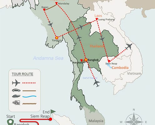Thailand Myanmar Laos & Cambodia Tour 18 Days Thailand Myanmar Laos & Cambodia Tour 18 Days
