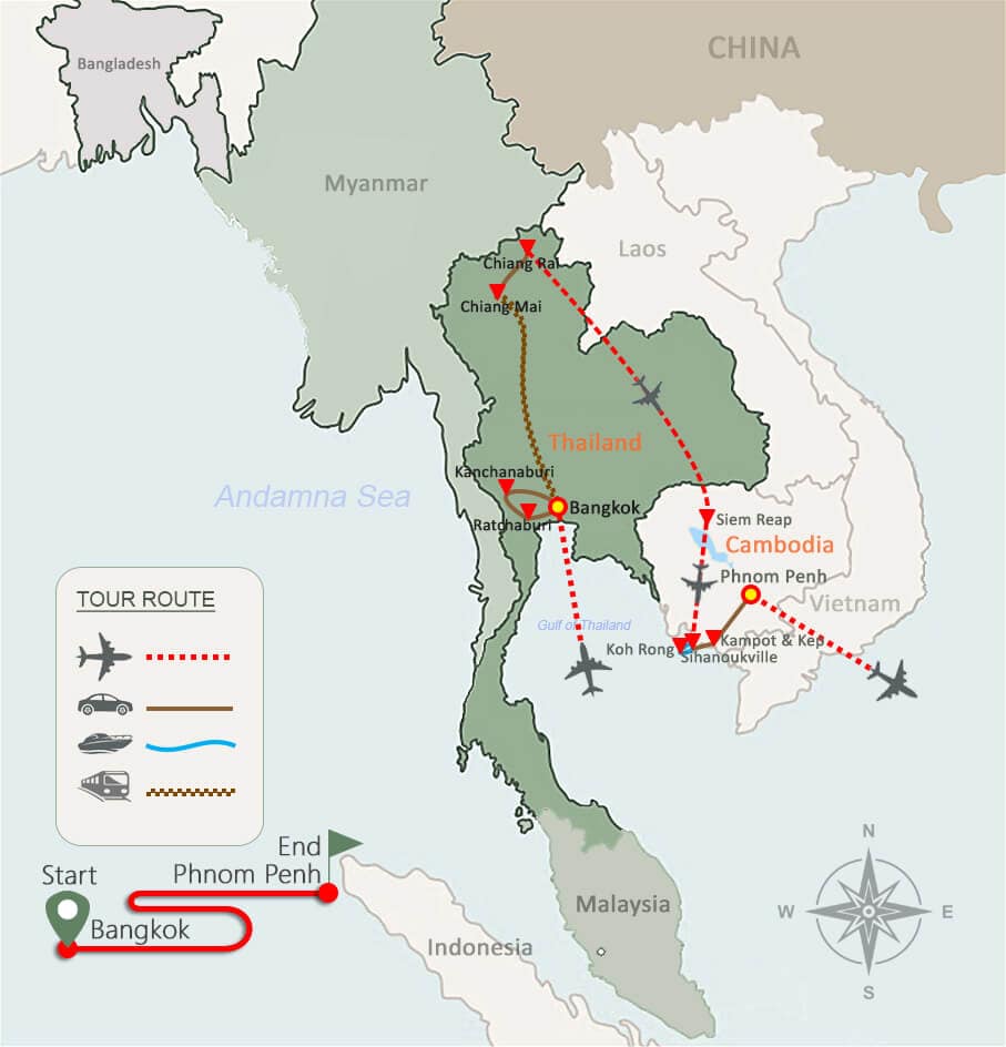 Thailand Cambodia & Southern Beaches 23 Days Thailand Cambodia & Southern Beaches 23 Days