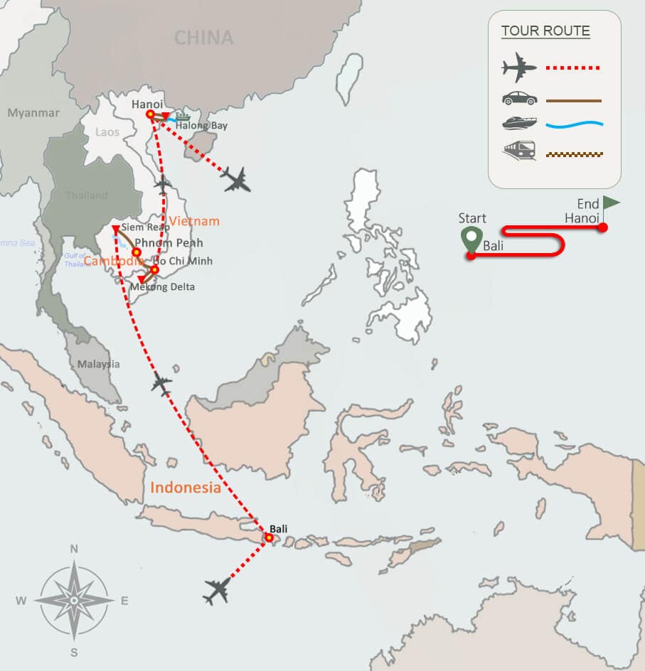 Bali Cambodia and Vietnam Tour 15 Days(1) Bali Cambodia and Vietnam Tour 15 Days