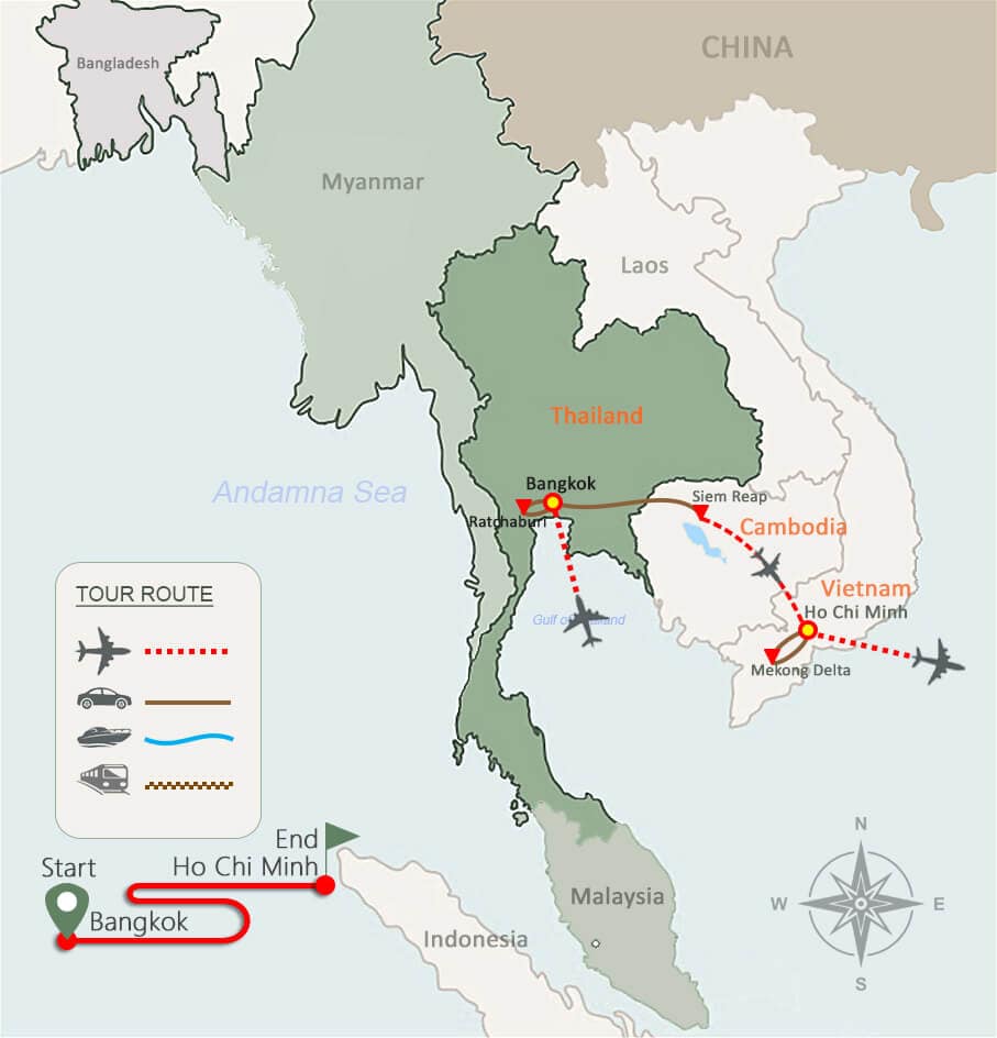 Thailand Cambodia and Vietnam Tour 9 Days Thailand Cambodia and Vietnam Tour 9 Days